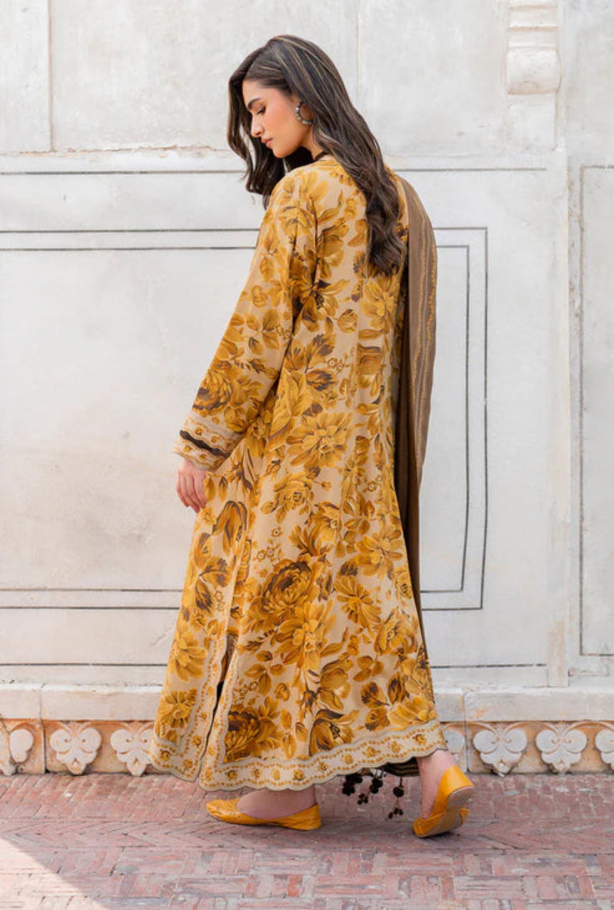 Unstitched Digital Printed Khaddar Suit 3 PEC with Printed Khaddar Dupatta
