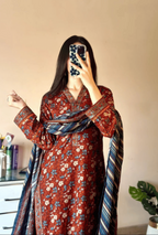 Digital Printed Slub Khaddar 3-Piece