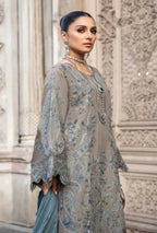 3PC - Heavy Embroidered Dhanak Suit ( Full Embroidered Dhanak Wool Shawl )