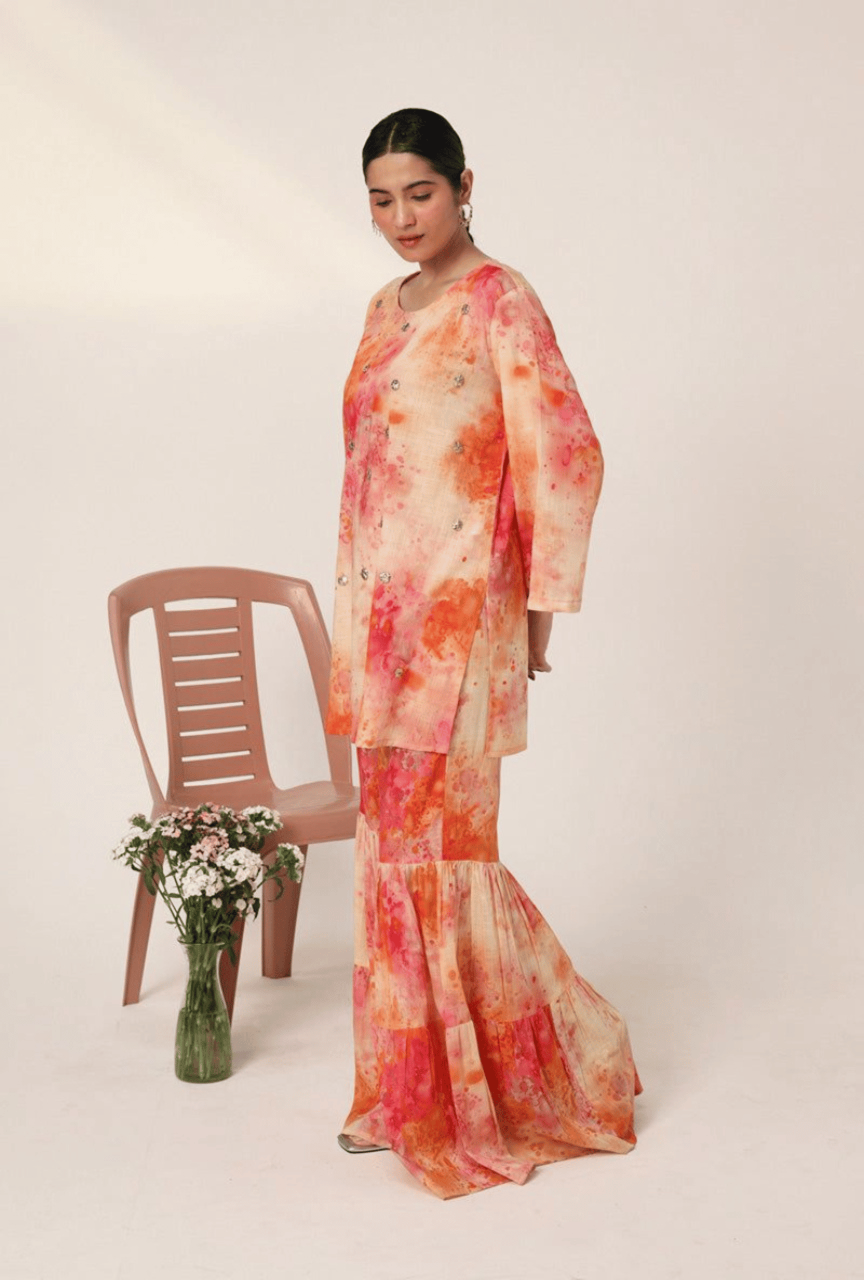 3 Piece Unstitched Digital Printed Silk Suit