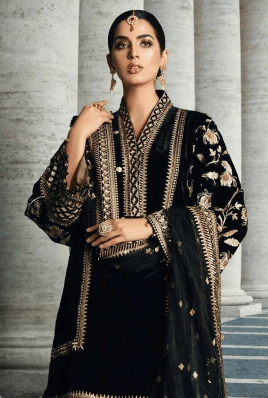 Velvet Luxury Embroidered 3PC suit