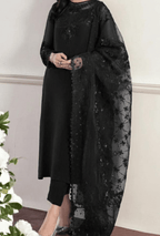 Chiffon 3PC Suit with Embroidered Organza Dupatta