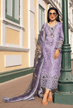 3 Piece Unstitched Heavy Embroidered Lawn Suit ( Printed Polly Lawn Dupatta )