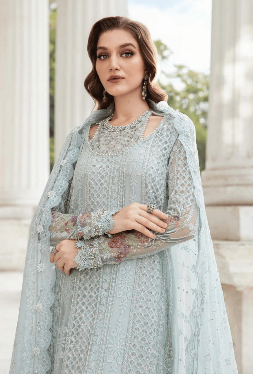 Unstitched Embroidered Chiffon Suit"24