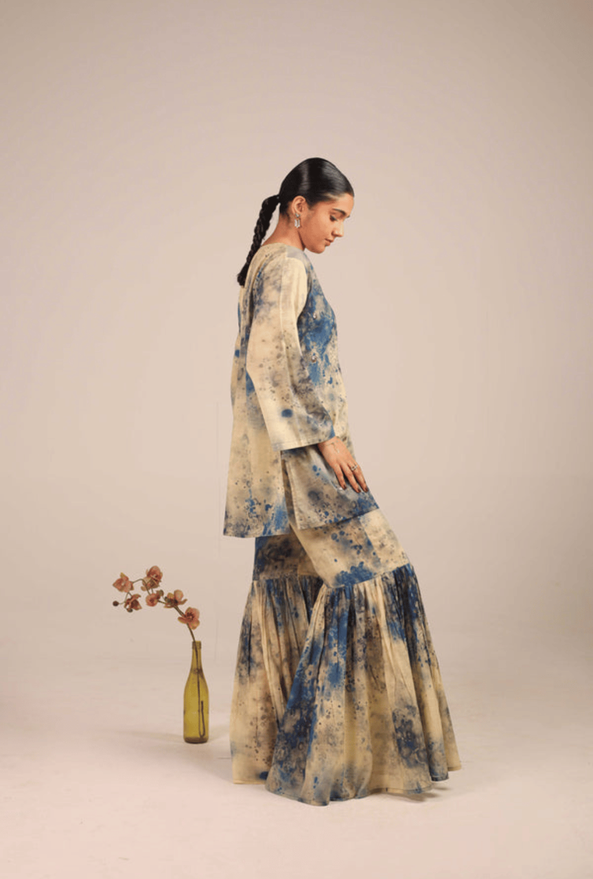 3 Piece Unstitched Digital Printed Silk Suit