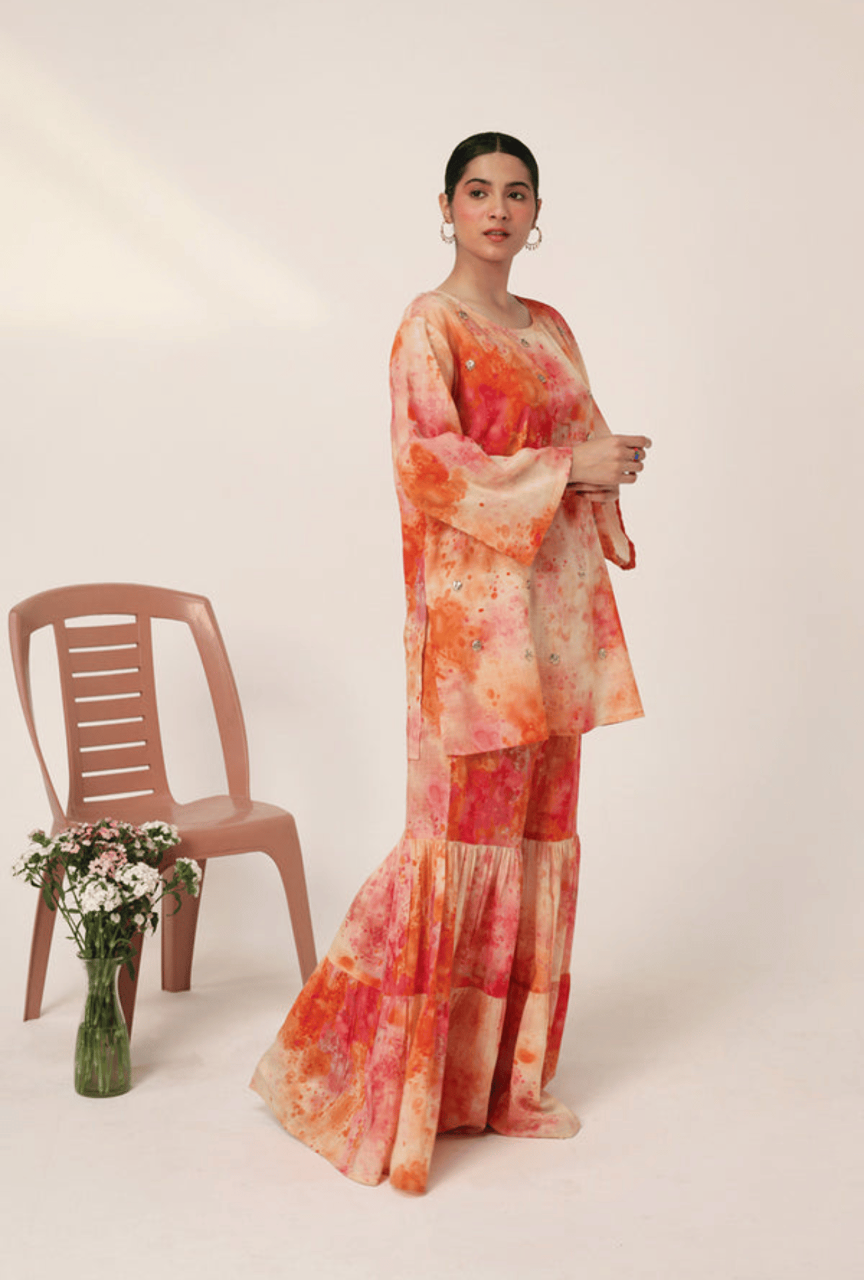 3 Piece Unstitched Digital Printed Silk Suit