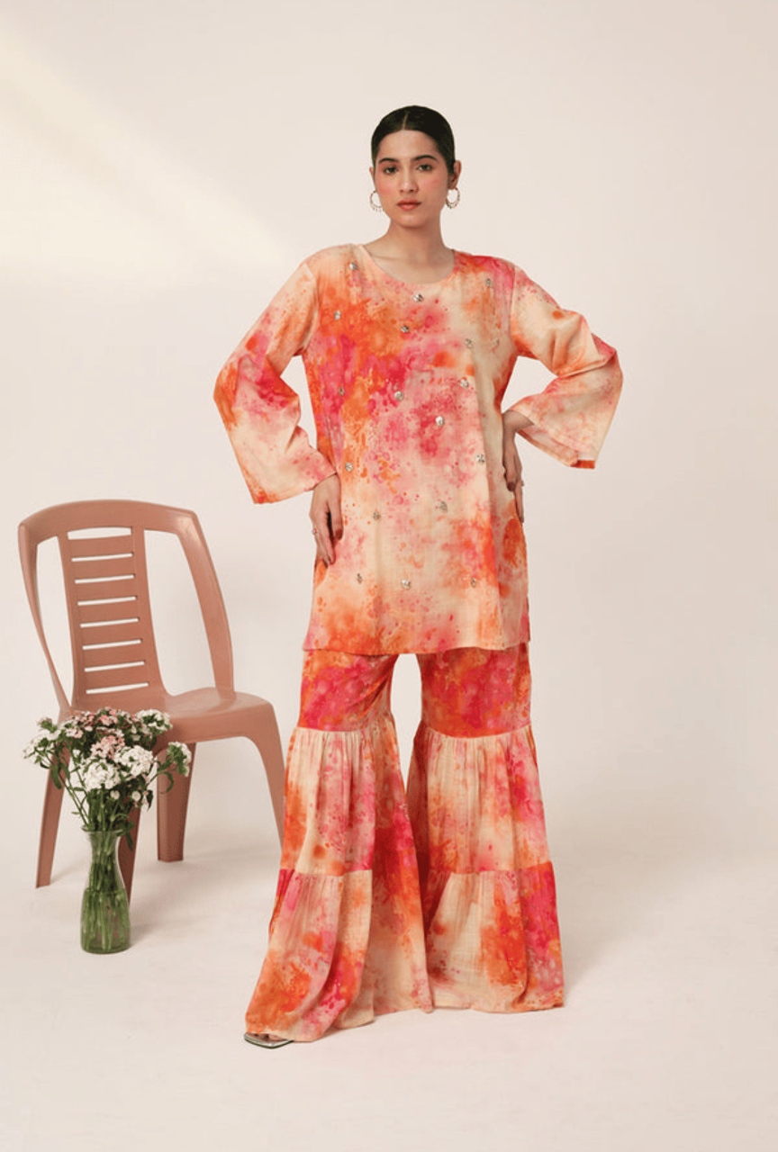 3 Piece Unstitched Digital Printed Silk Suit