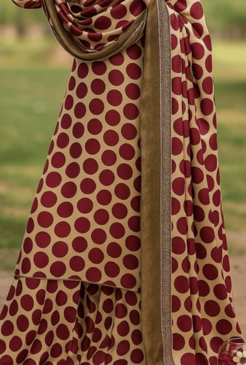 3 Piece Unstitched Digital Printed Silk Suit