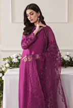 Chiffon 3PC Suit with Embroidered Organza Dupatta