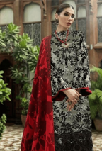 Women Unstitched— Digital Linen 3-Piece & cutwork embroidery