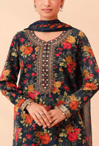 Unstitched 3 Piece Digital Printed Khaddar Suit With Printed Khaddar Dupatta