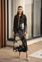 Digital Printed 3 Piece Shamooz Silk Suit – Shirt, Trouser & Dupatta (Unstitched)