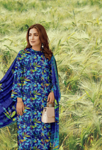 Linen 3-Piece — Printed Shirt, Dupatta & Trouser (Unstitched)