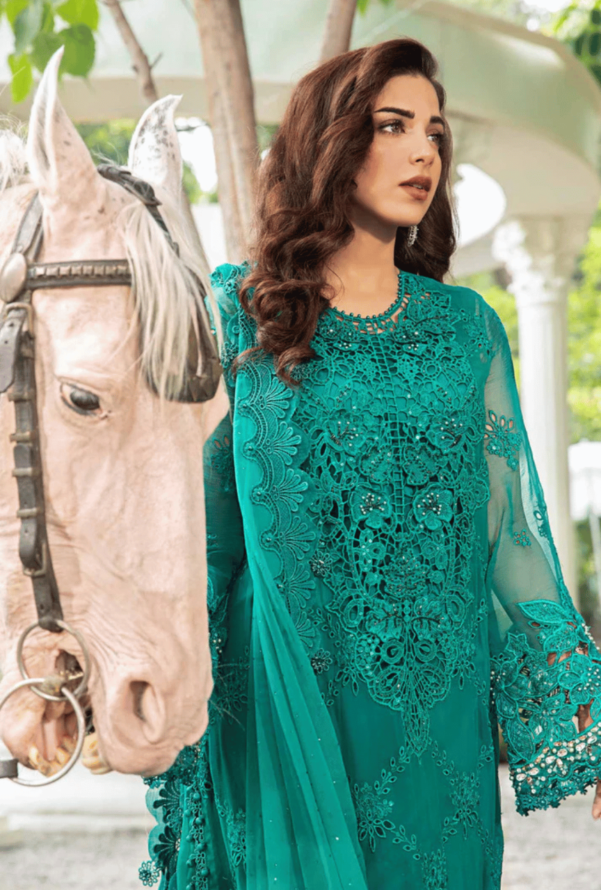 Unstitched Embroidered Chiffon Suit"24
