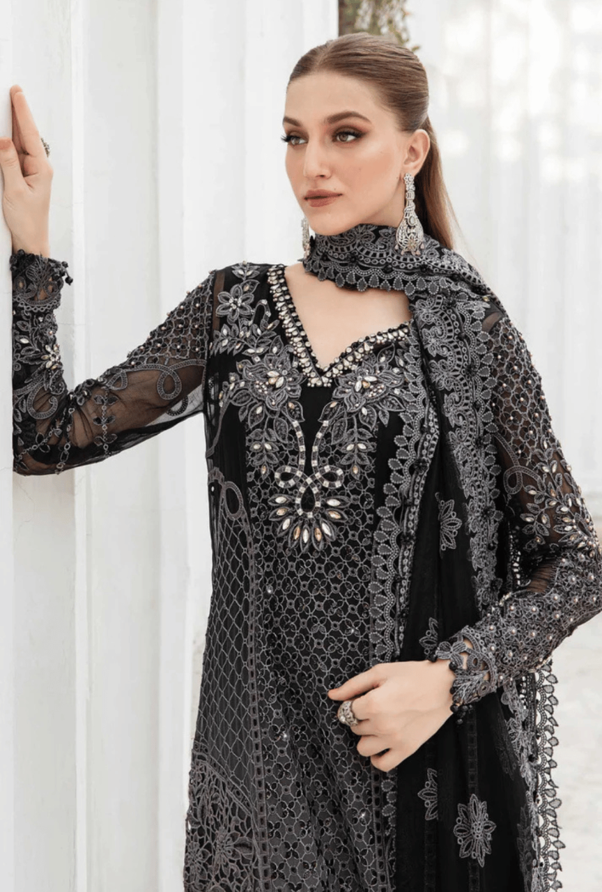 Unstitched Embroidered Chiffon Suit"24