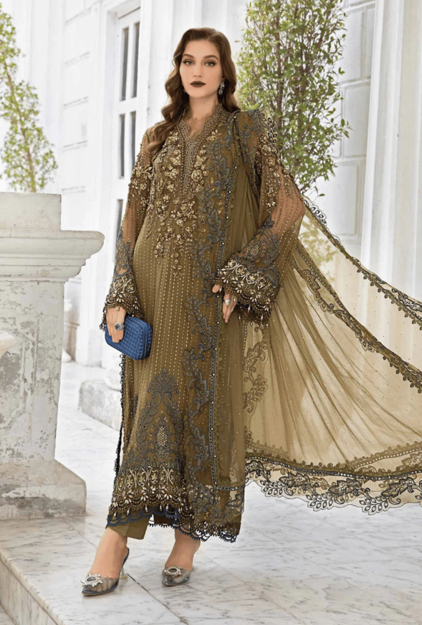 Unstitched Embroidered Chiffon Suit"24