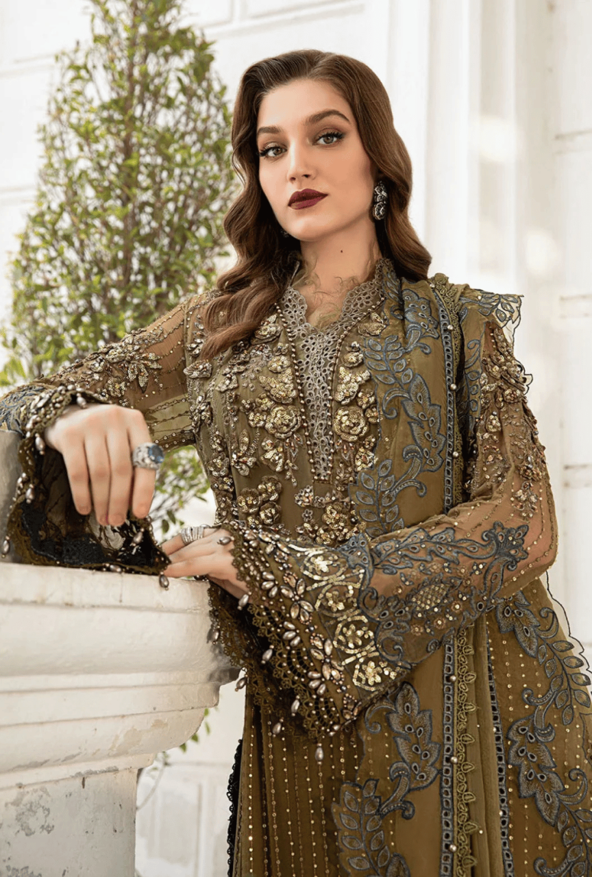 Unstitched Embroidered Chiffon Suit"24