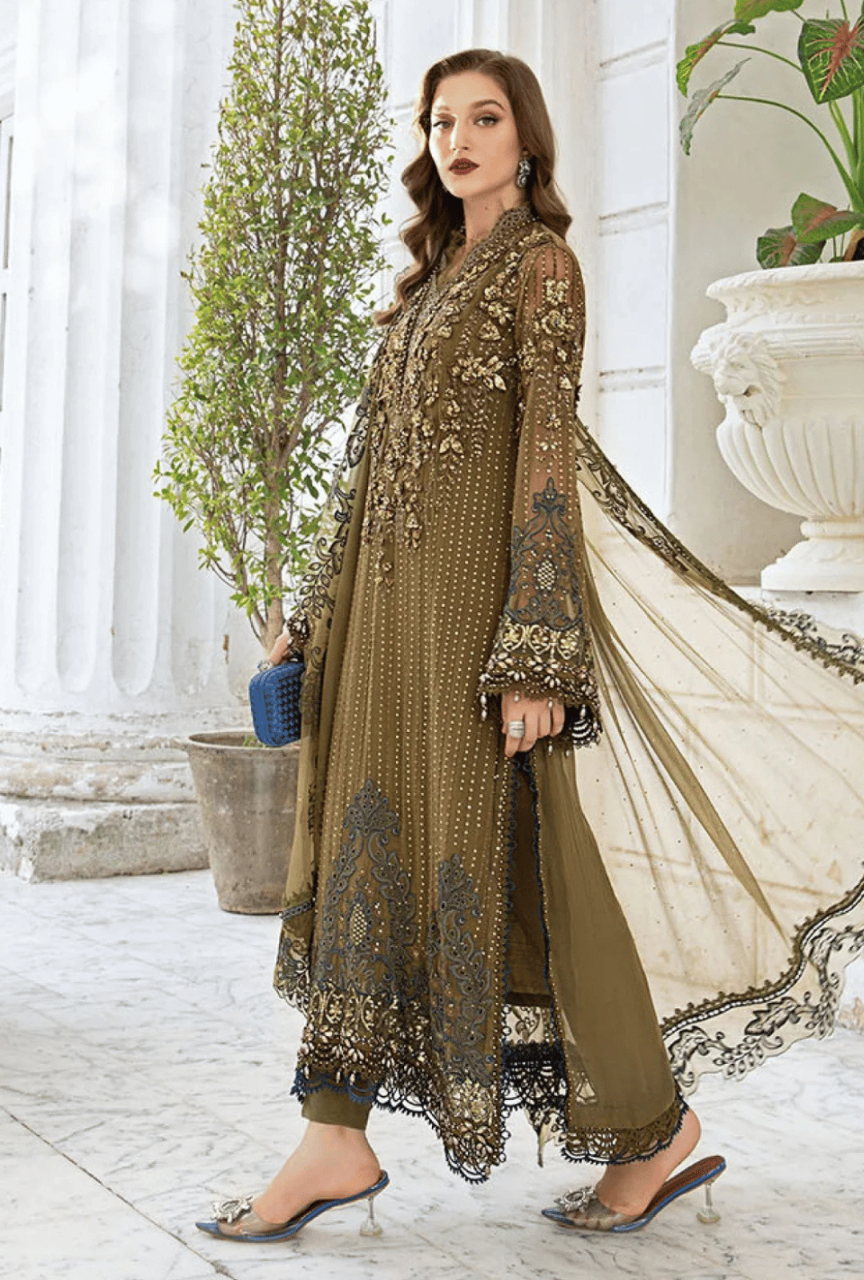 Unstitched Embroidered Chiffon Suit"24