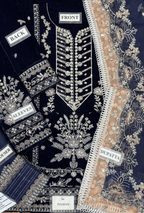 Luxury Micro Velvet Embroidered Suit with Chiffon Dupatta – Handworked Formal Wear