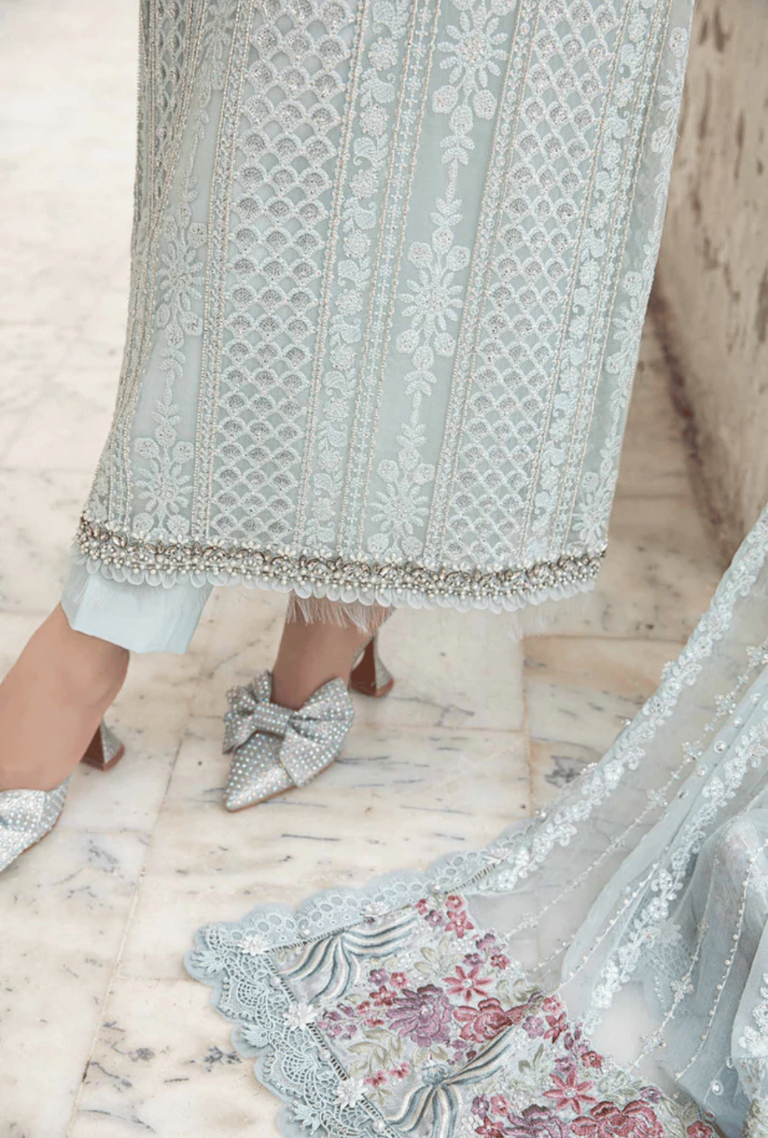 Unstitched Embroidered Chiffon Suit"24