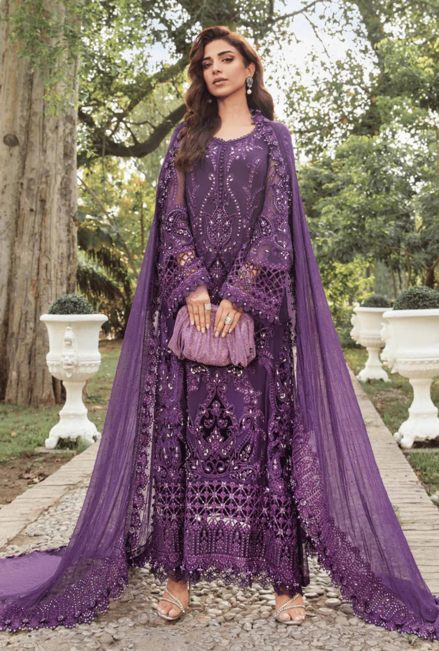 Unstitched Embroidered Chiffon Suit"24