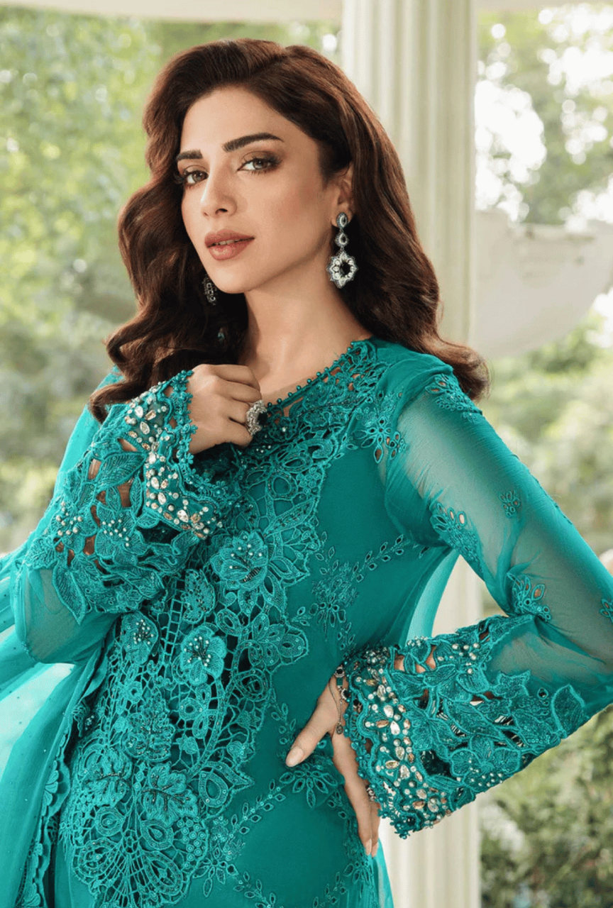 Unstitched Embroidered Chiffon Suit"24