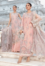 Unstitched Embroidered Chiffon Suit"