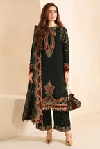 3 Piece Unstitched Embroidered Velvet Shirt and Trouser With Chiffon Dupatta