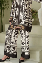 Digital Printed 3 Piece Shamooz Silk Suit – Shirt, Trouser & Dupatta (Unstitched)