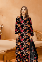 Linen 3-Piece — Printed Shirt, Dupatta & Trouser (Unstitched)