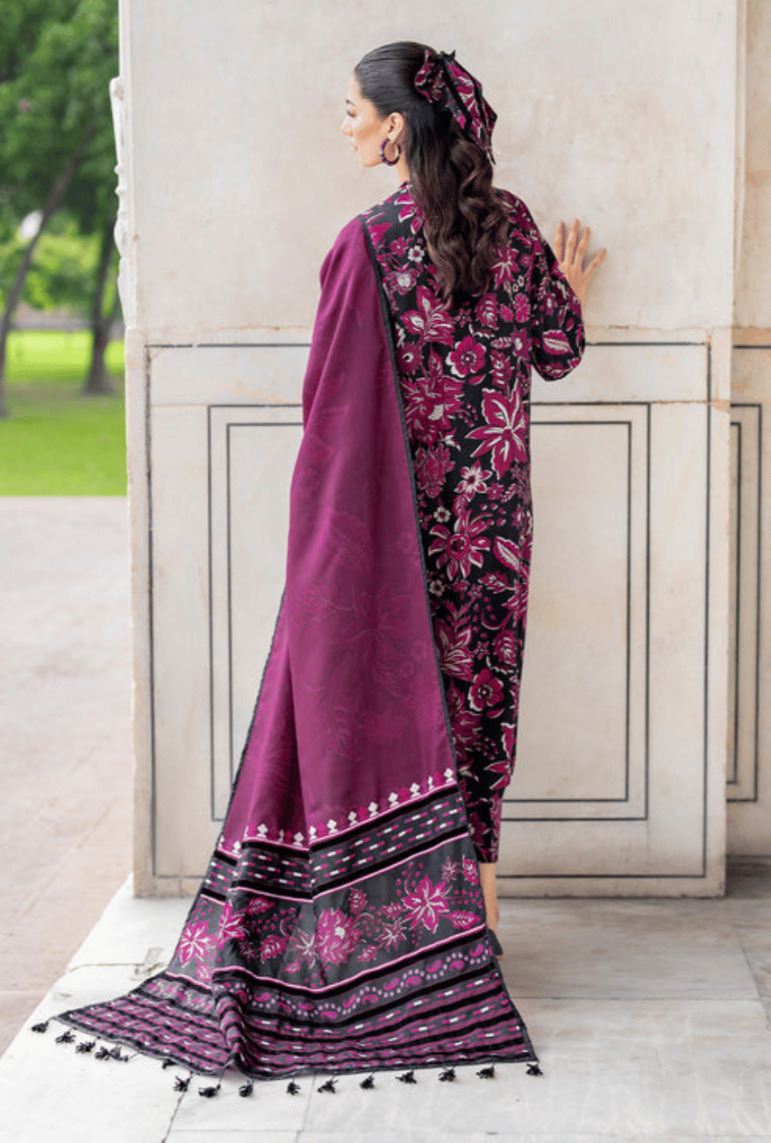 Unstitched Digital Printed Khaddar Suit 3 PEC with Printed Khaddar Dupatta