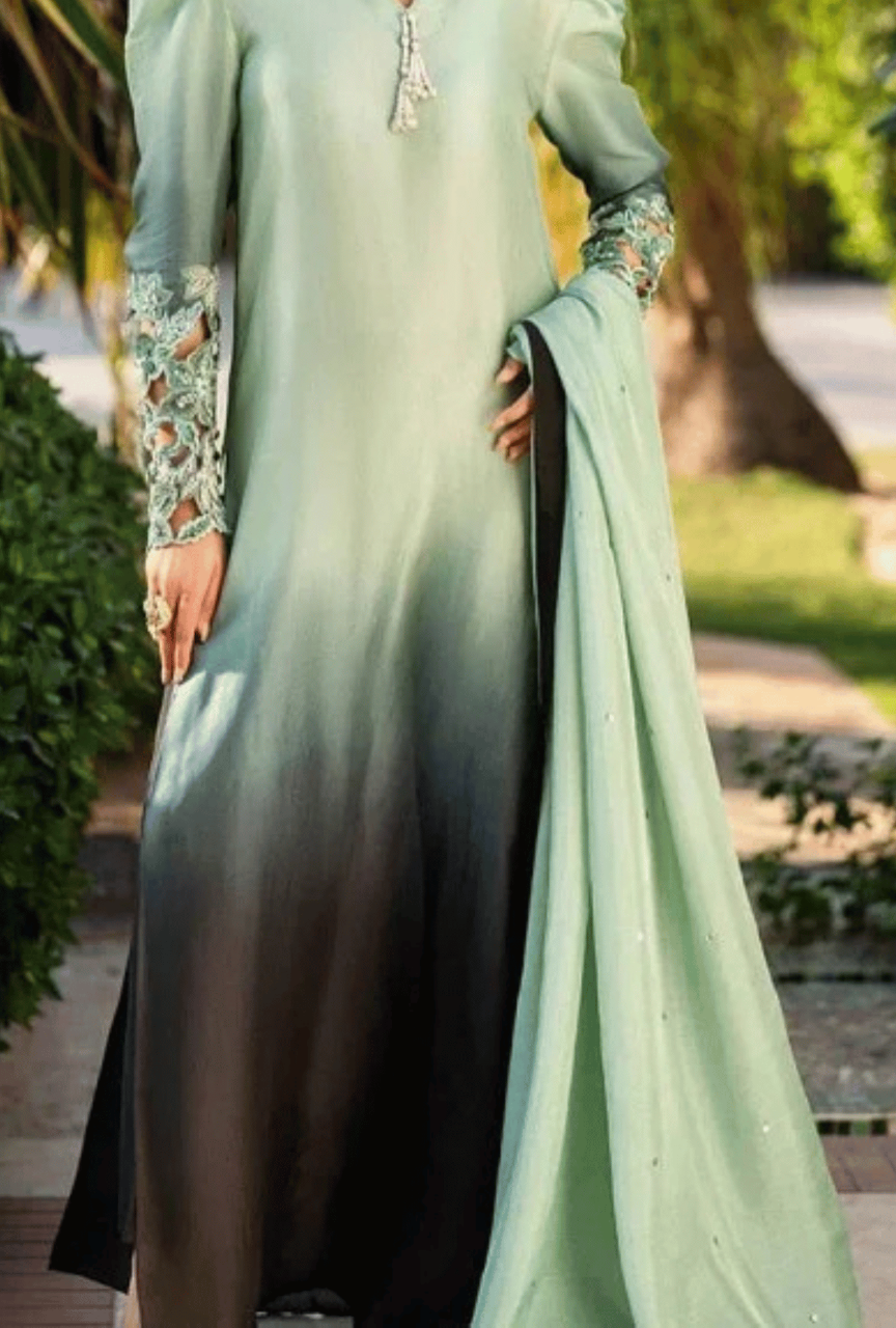 3 Piece Unstitched Digital Printed Silk Suit