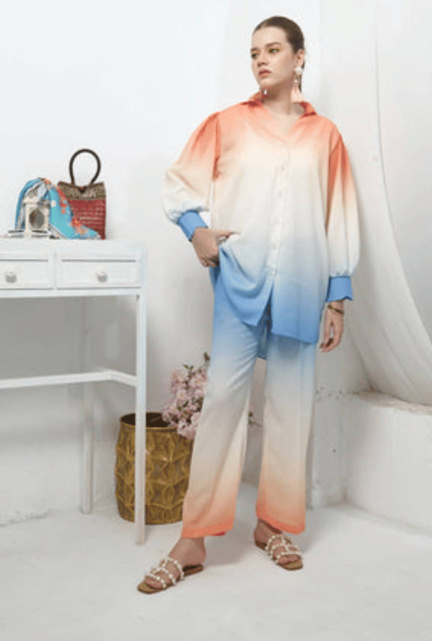 Digital Printed 3 Piece Shamooz Silk Suit – Shirt, Trouser & Dupatta (Unstitched)