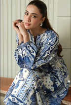 Digital Printed 3 Piece Shamooz Silk Suit – Shirt, Trouser & Dupatta (Unstitched)