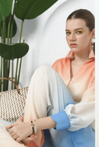 Digital Printed 3 Piece Shamooz Silk Suit – Shirt, Trouser & Dupatta (Unstitched)