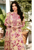 Digital Printed Suit with Heavy Embroidered Patches (Unstitched)