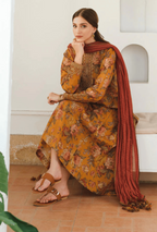 Women Unstitched— Digital Linen 3-Piece & cutwork embroidery