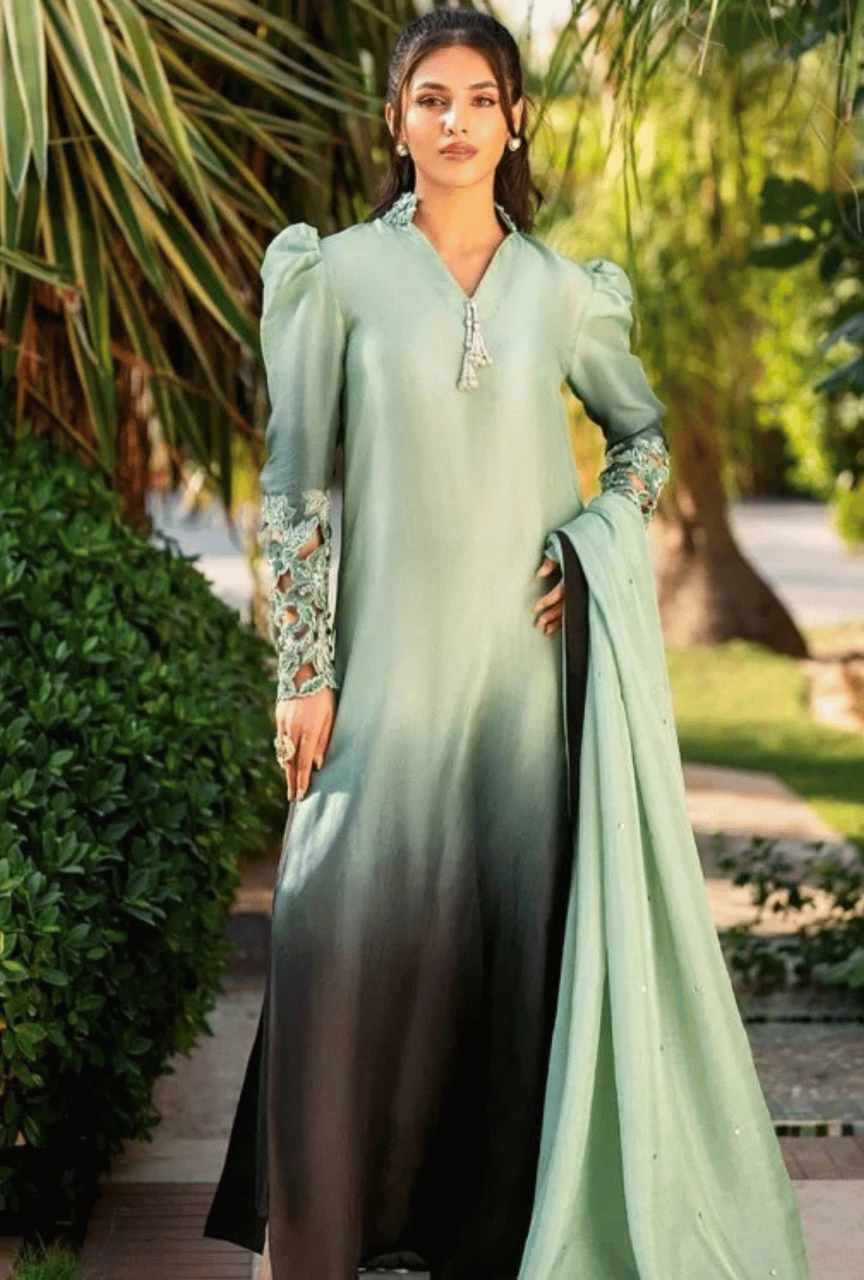 3 Piece Unstitched Digital Printed Silk Suit