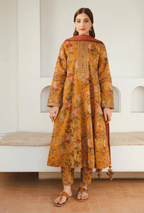 Women Unstitched— Digital Linen 3-Piece & cutwork embroidery