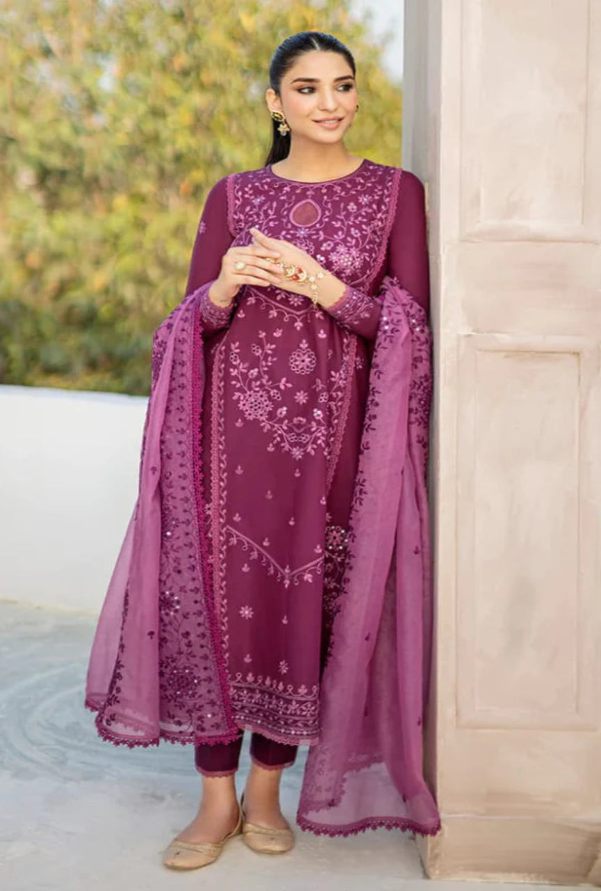Women unstiched-3PC Embroidered Lawn Suit