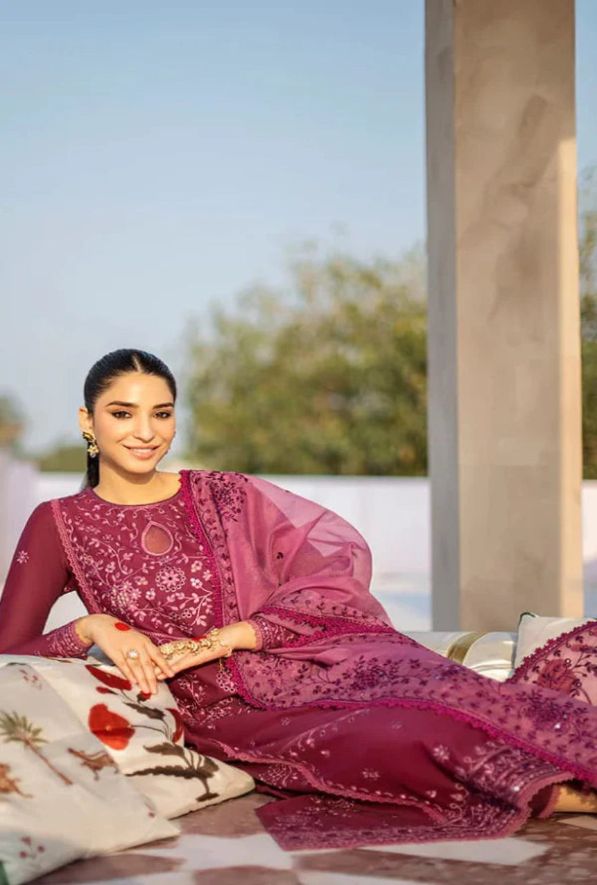 Women unstiched-3PC Embroidered Lawn Suit