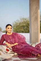 Women unstiched-3PC Embroidered Lawn Suit