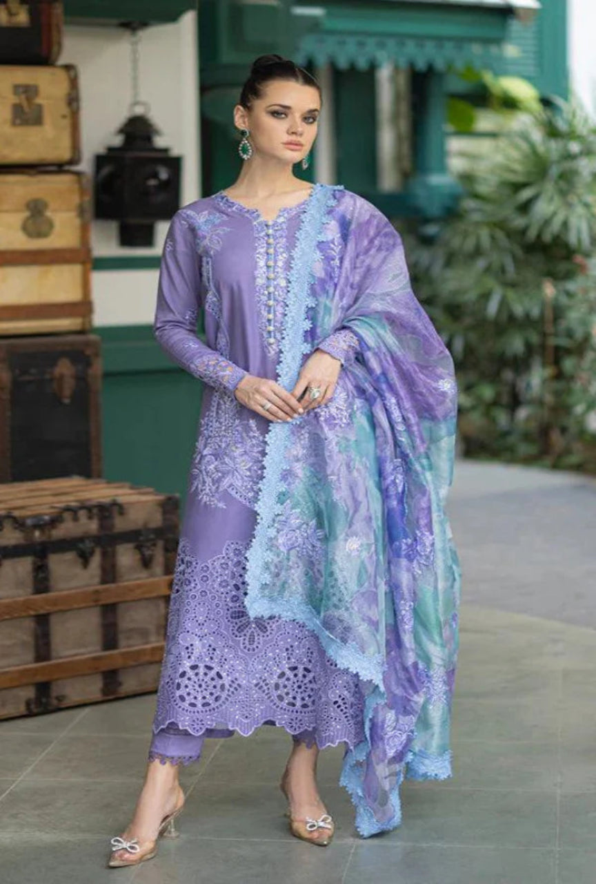 Women unstitched - 3PC Chickan Kari Embroidered Lawn Suit