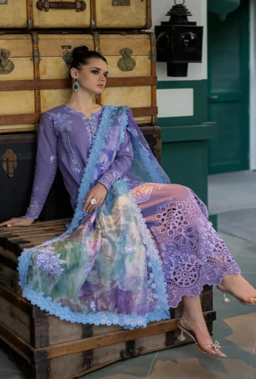 Women unstitched - 3PC Chickan Kari Embroidered Lawn Suit