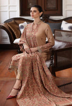 3 Piece Heavy Embroidered Dhanak Wool Suit ( Heavy Embroidered Wool Shawl )