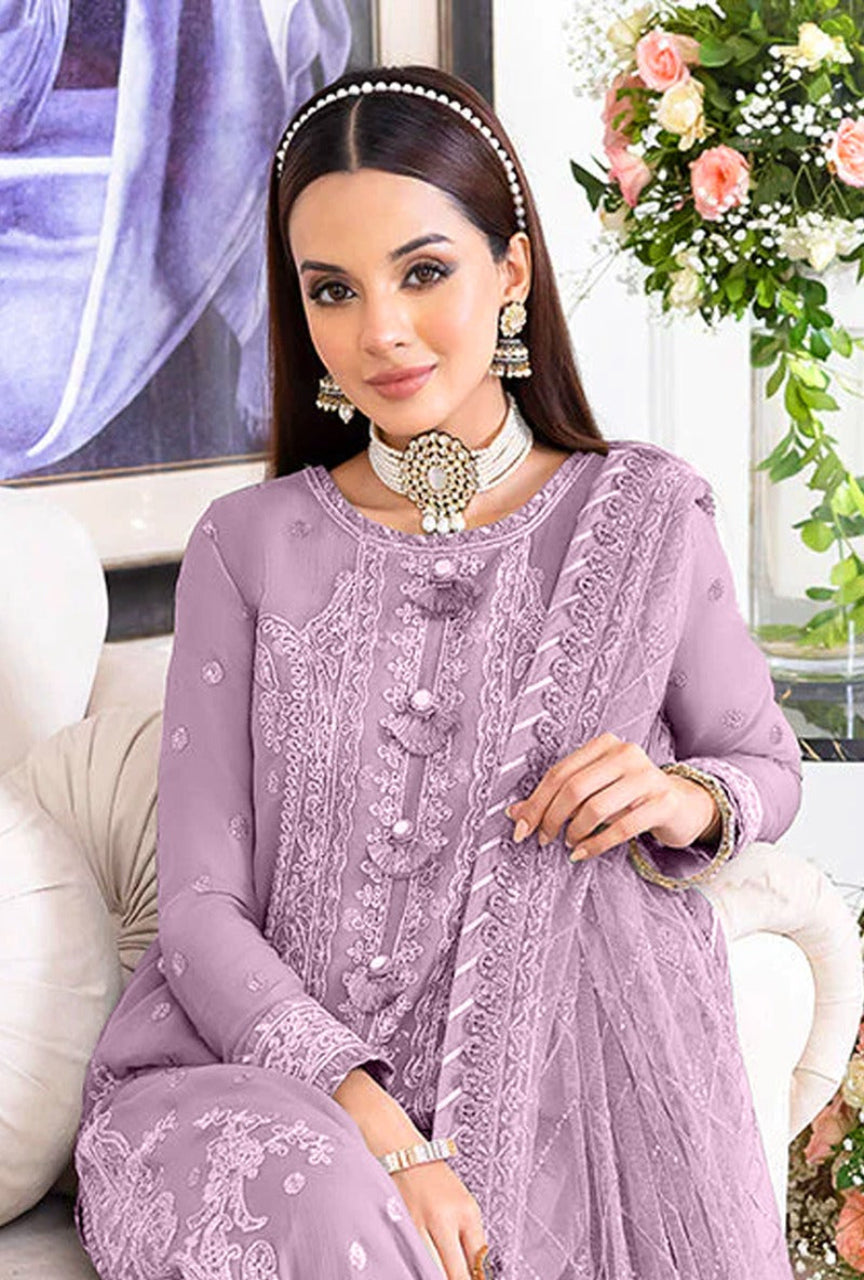 Luxury Fully Embroidered Spangle Work Suit