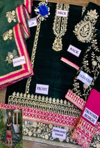 Premium Velvet Micro 3-Piece — Heavy Embroidered Formal Wear