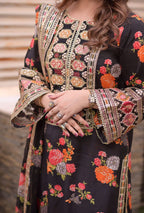 Most Hit 3-Piece Digital Shamoz Silk Suit | Heavy Embroidered Edition