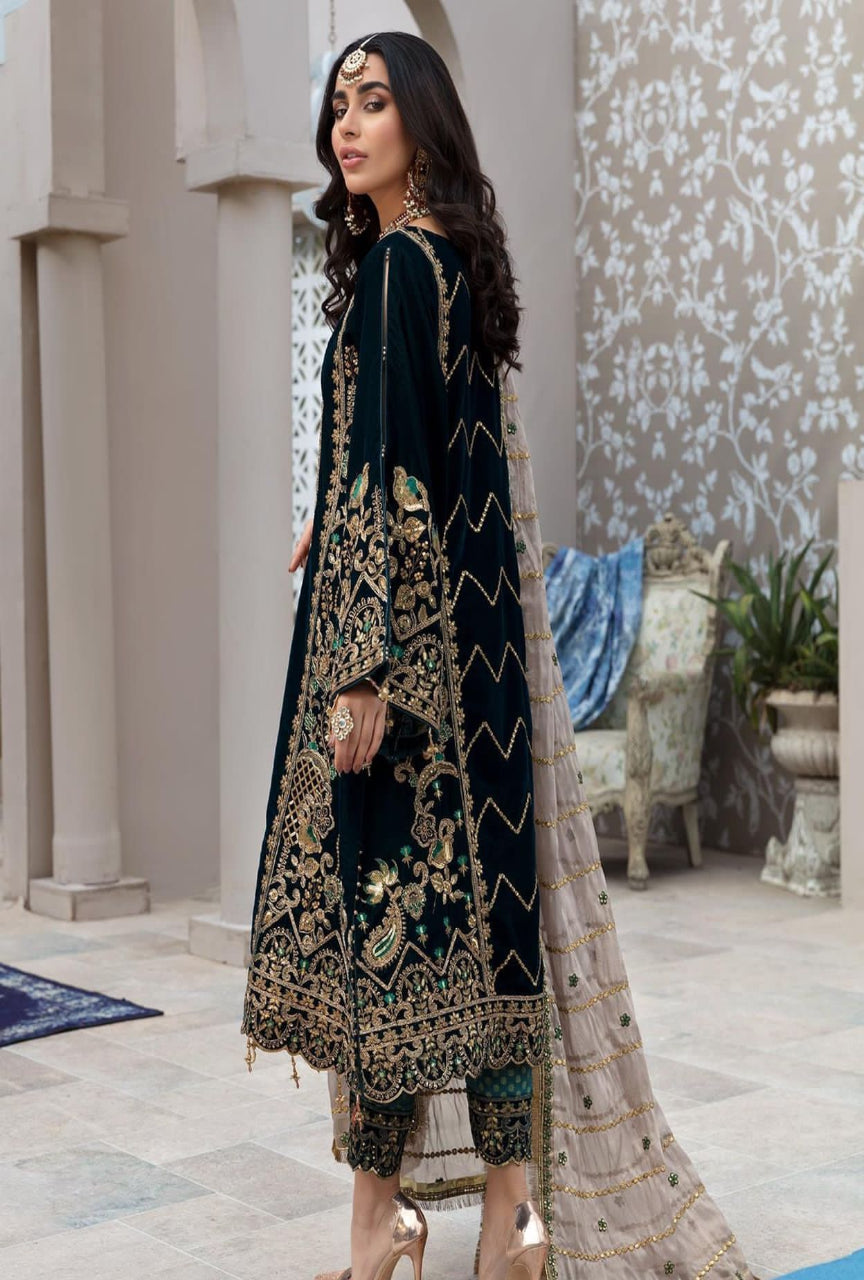 Premium Velvet Embroidery Collection | With Mysori Dupatta | 3-Piece Unstitched