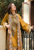 Premium Khaddar Heavy Embroidered 3 PC With Printed Khaddar Dupatta